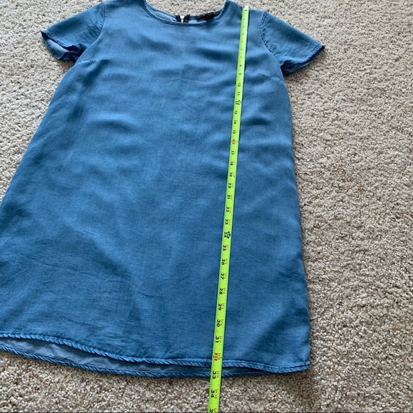 Forever 21 women’s denim tee dress with zipper med - Picture 5 of 7